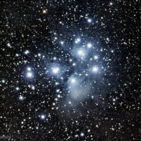 Conditions - clear and very dark, dry and 15 deg C.
Equipment - 300mm Canon L series lens with modifed Canon T1i camera on Astrotrack mount.
Exposure - 37 - 2min lights at ISO 800 with darks and flats used for calibration.
Processing in Images Plus and Photoshop.